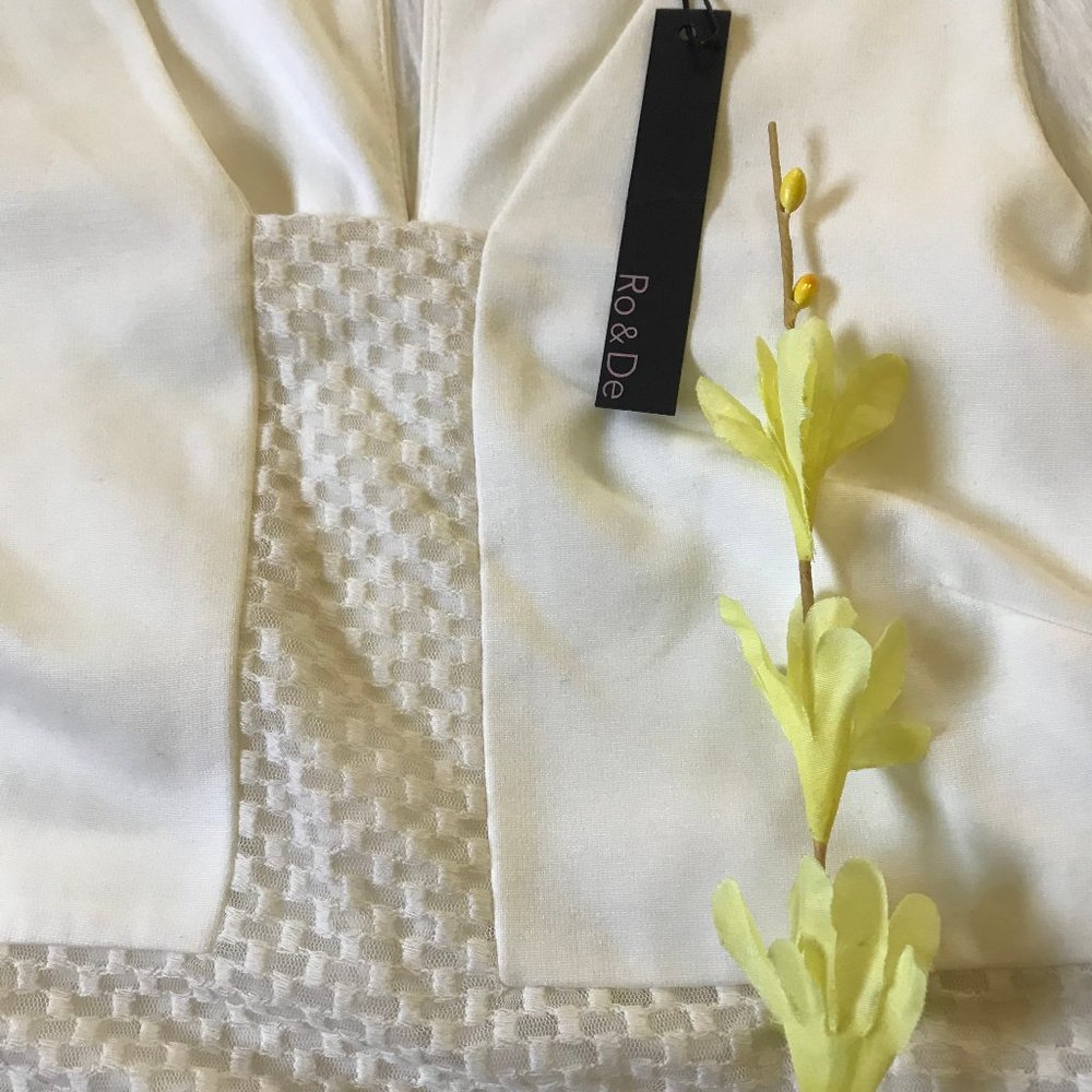 NWT Ro & De Bodycon Cocktail Dress in Ivory, S - Picture 6 of 15